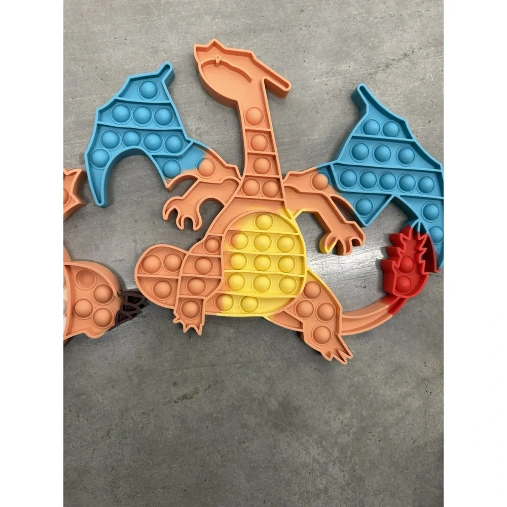 Pokemon Pop It Fidget Toy Set Charmander‎ Charizard Push Bubble